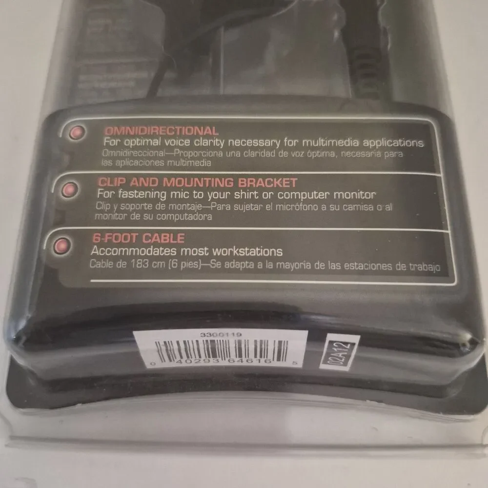 Radio Shack Gigaware Clip-On Omnidirectional Microphone 3.5mm Mounting Bracket